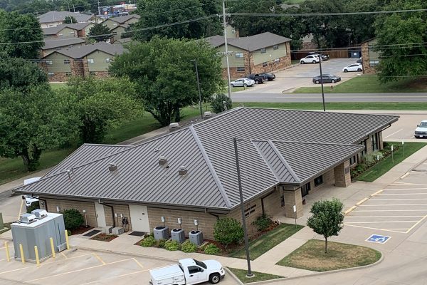 Standing seam retrofit roof installed by Brose Construction.